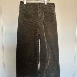 crop ankle olive cord high wasted size 12